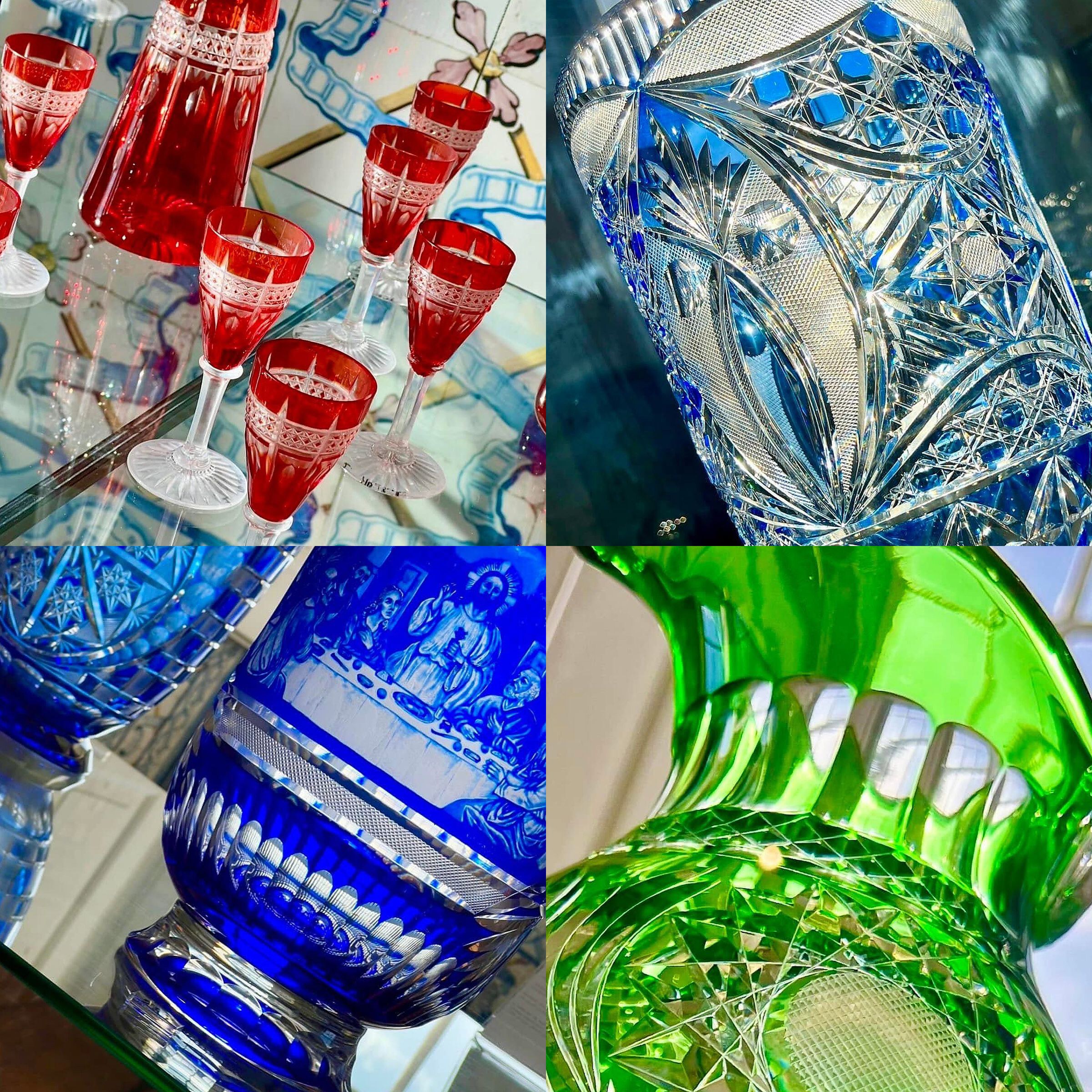Planche, Cristal, 4 études de verre taillé