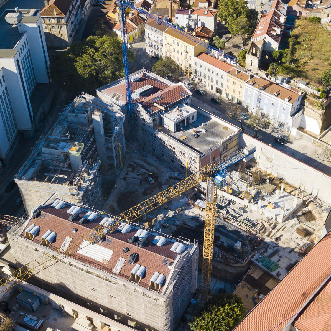 Vue aérienne · chantier Lisbonne